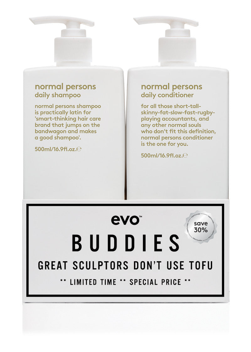 Evo Normal Persons Buddies Shampoo   Conditioner 2x 500ml Hos Frisøren   Baronen