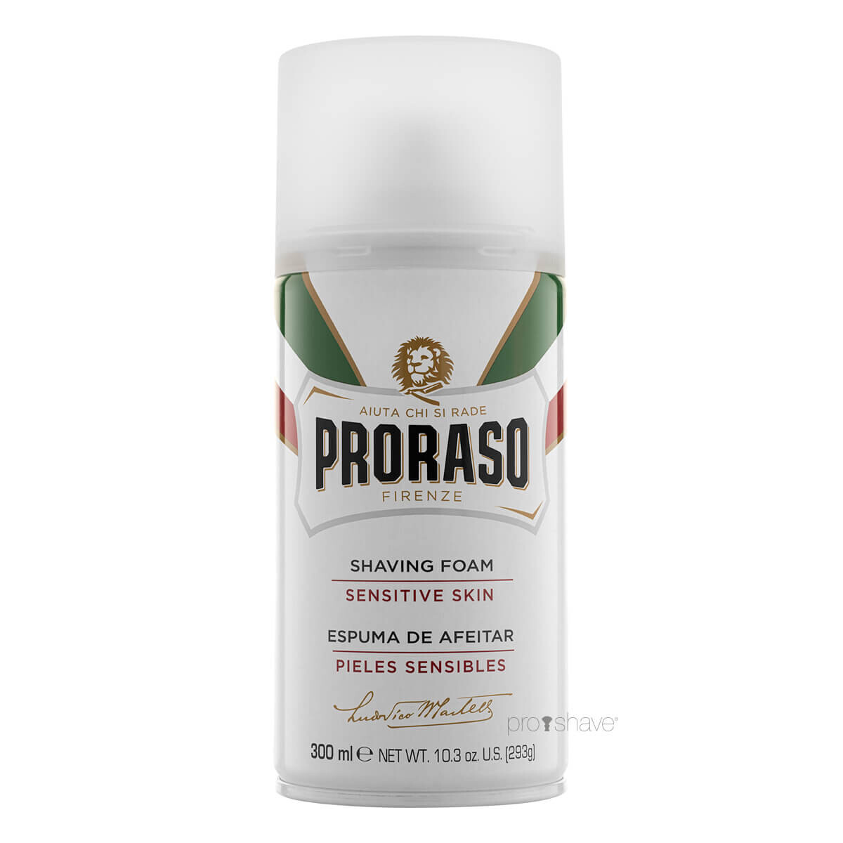 Proraso Barberskum Sensitive Grøn Te Havre 300 Ml