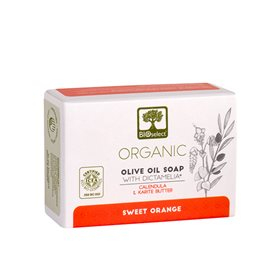 Bioselect Organic Olive Oil Soap Orange Face  Bull  80g